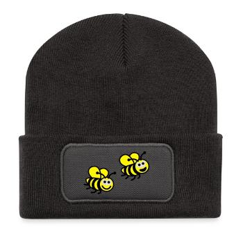 biene_bee___f3 - Recycled Patch Beanie - dark grey - Front