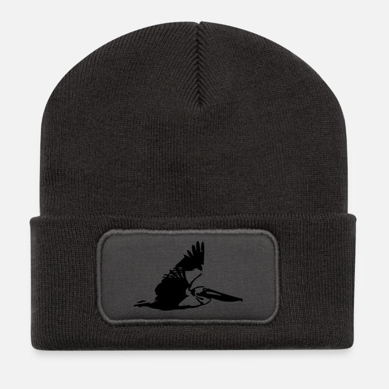 Pelikan - Recycelte Patch Beanie - Dunkelgrau