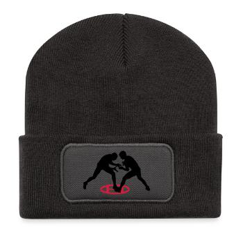 lutte gréco-romaine - Beanie recyclé à patch - charbon - Devant