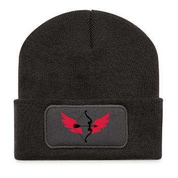 Archery / Bogenschießen / Tir à l'arc - Beanie recyclé à patch - charbon - Devant