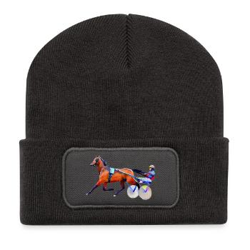 trotteur - Beanie recyclé à patch - charbon - Devant