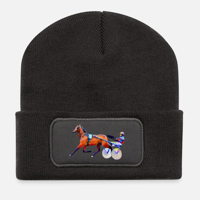 trotteur - Beanie recyclé à patch - charbon