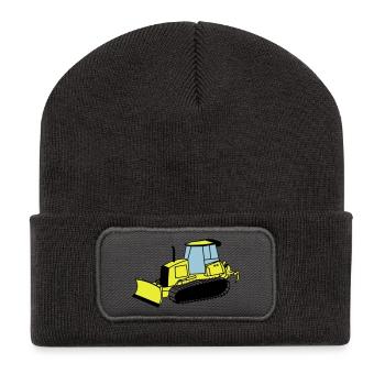 Planierraupe - Recycelte Patch Beanie - Dunkelgrau - Vorne