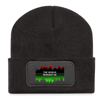 planet Earth - Recycled Patch Beanie - dark grey - Front
