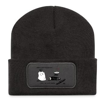 Roulez amoureux 2 - Beanie recyclé à patch - charbon - Devant