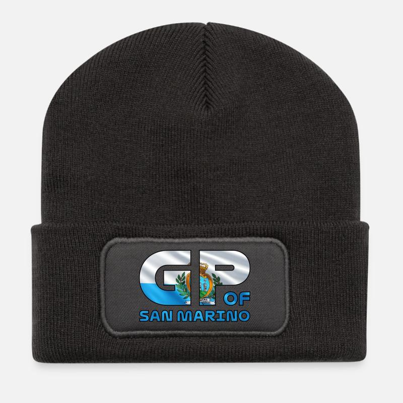 san_marino_gp - Beanie recyclé à patch - charbon