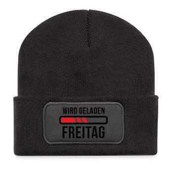 Freitag Laden - Recycelte Patch Beanie - Dunkelgrau - Vorne