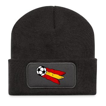 Die spanischen Fans - Recycelte Patch Beanie - Dunkelgrau - Vorne