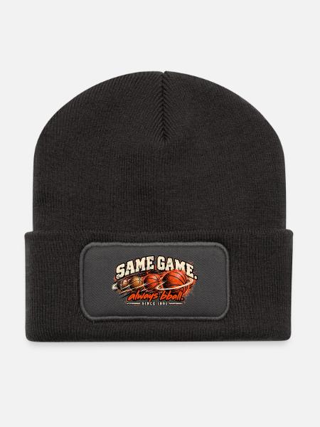 Basketball - Recycelte Patch Beanie - Dunkelgrau