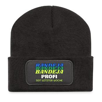 Bandeja Profi seit letzter Woche - Padel - Recycelte Patch Beanie - Dunkelgrau - Vorne