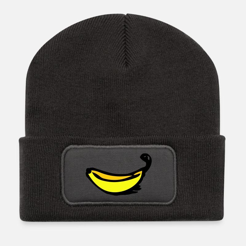 Banane - Recycelte Patch Beanie - Dunkelgrau