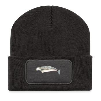 dugong - sea cow - sea cow. vache marine - Recycled Patch Beanie - dark grey - Front