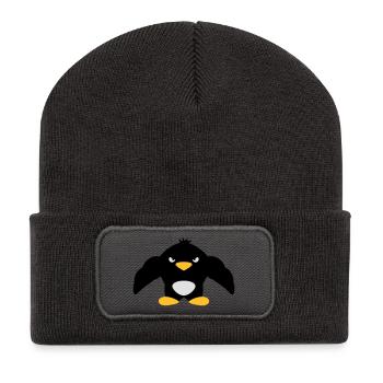 Muscle Penguin - Recycelte Patch Beanie - Dunkelgrau - Vorne