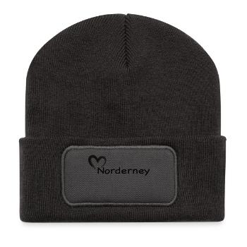 A heart for Norderney - Recycled Patch Beanie - dark grey - Front