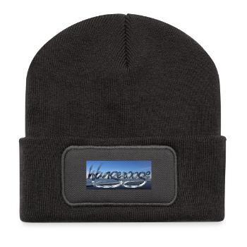 Wangerooge Wasserreflexionen - Recycelte Patch Beanie - Dunkelgrau - Vorne