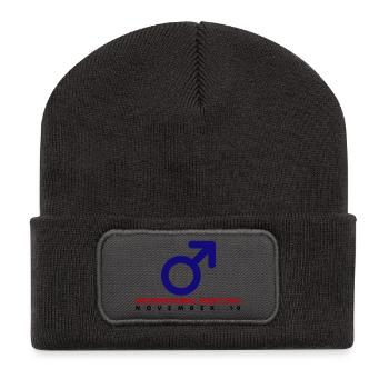 Journée internationale des hommes - Beanie recyclé à patch - charbon - Devant
