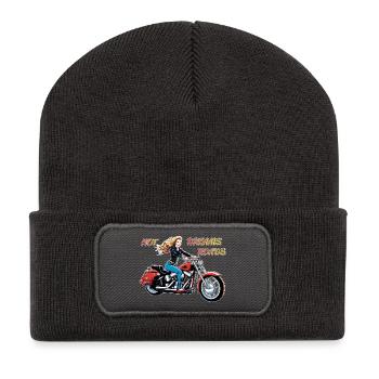 Mädchen Heiße Träume Straßen - Recycelte Patch Beanie - Dunkelgrau - Vorne