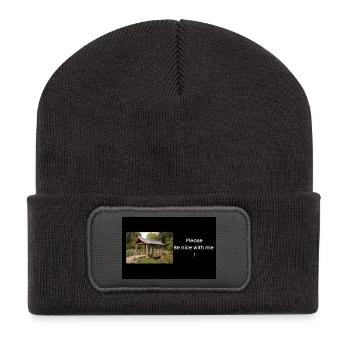 Streetwear Temple - Beanie recyclé à patch - charbon - Devant