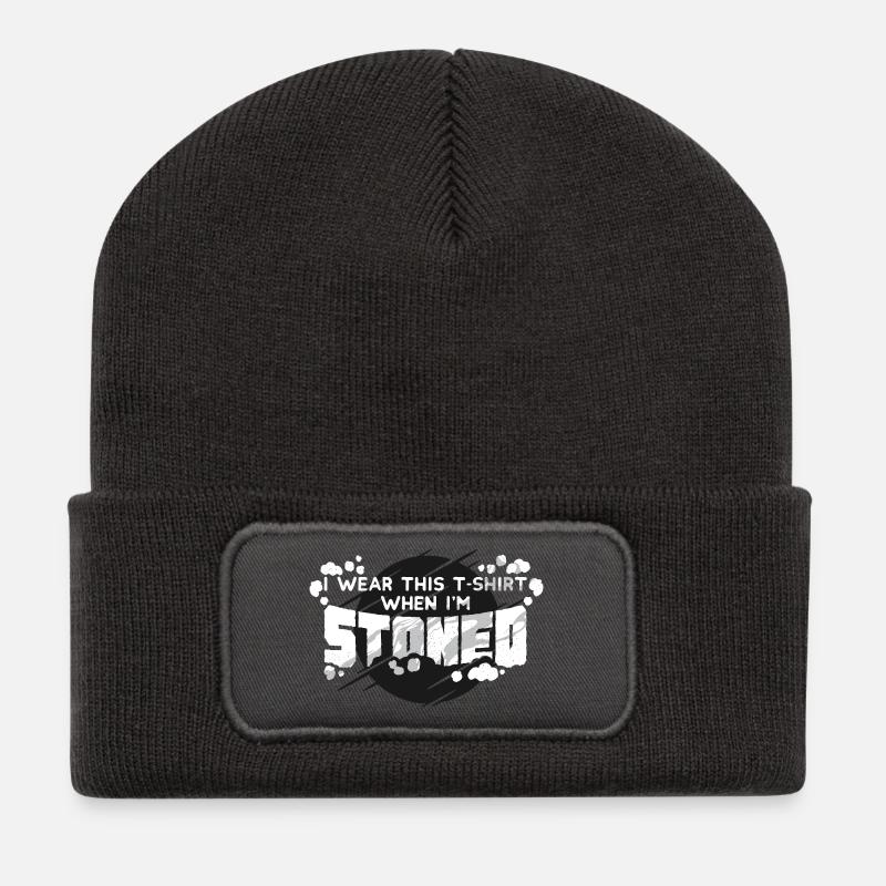 Comic Bold Statement T-Shirt Design - Recycelte Patch Beanie - Dunkelgrau