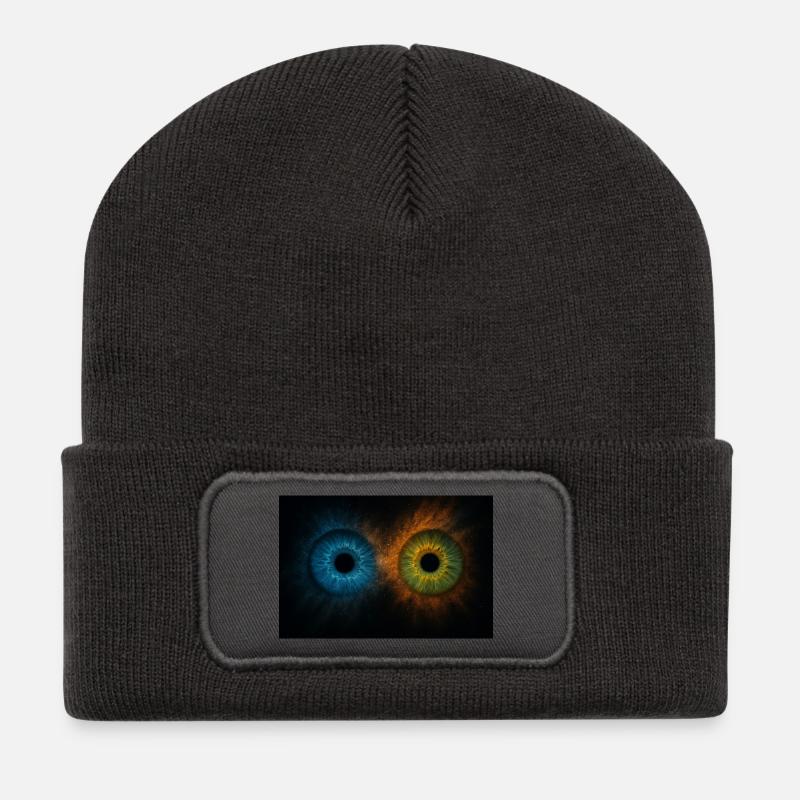 unnamed - Beanie recyclé à patch - charbon