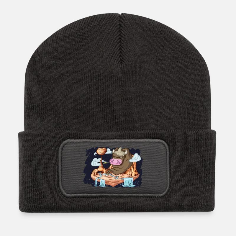 mexicow - Beanie recyclé à patch - charbon