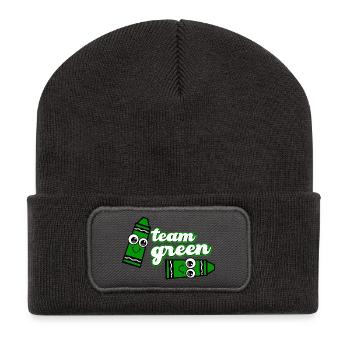 Équipe Souriante Crayon Green - Beanie recyclé à patch - charbon - Devant
