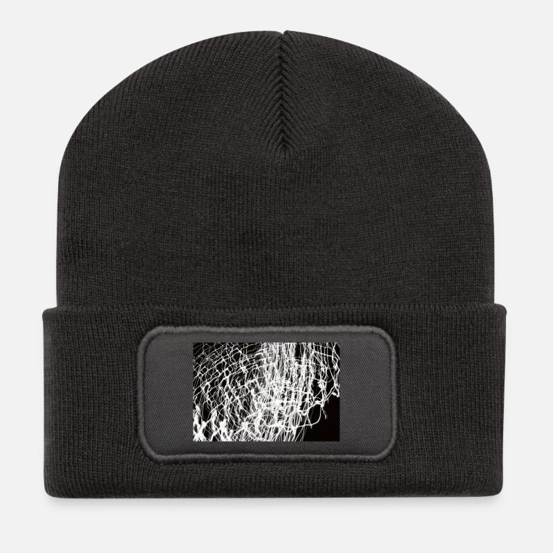 Lichtspiele 4 - Beanie recyclé à patch - charbon