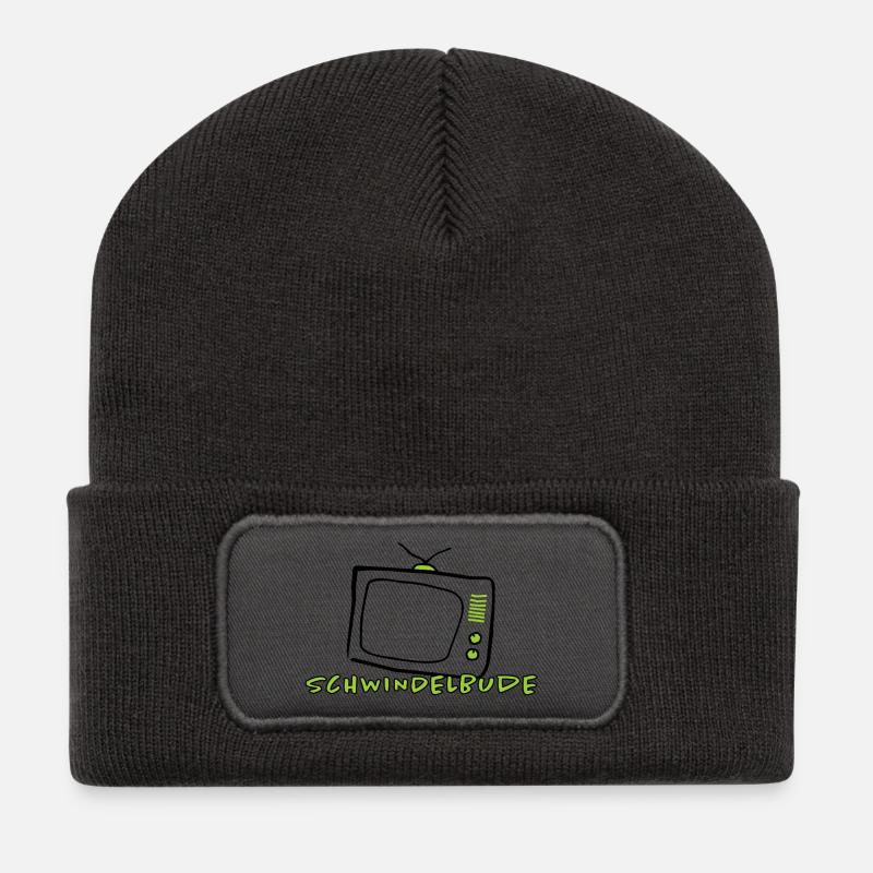 Vertigo Booth – Design humoristique drôle - Beanie recyclé à patch - charbon
