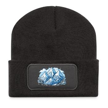 Monts de Berge - Beanie recyclé à patch - charbon - Devant