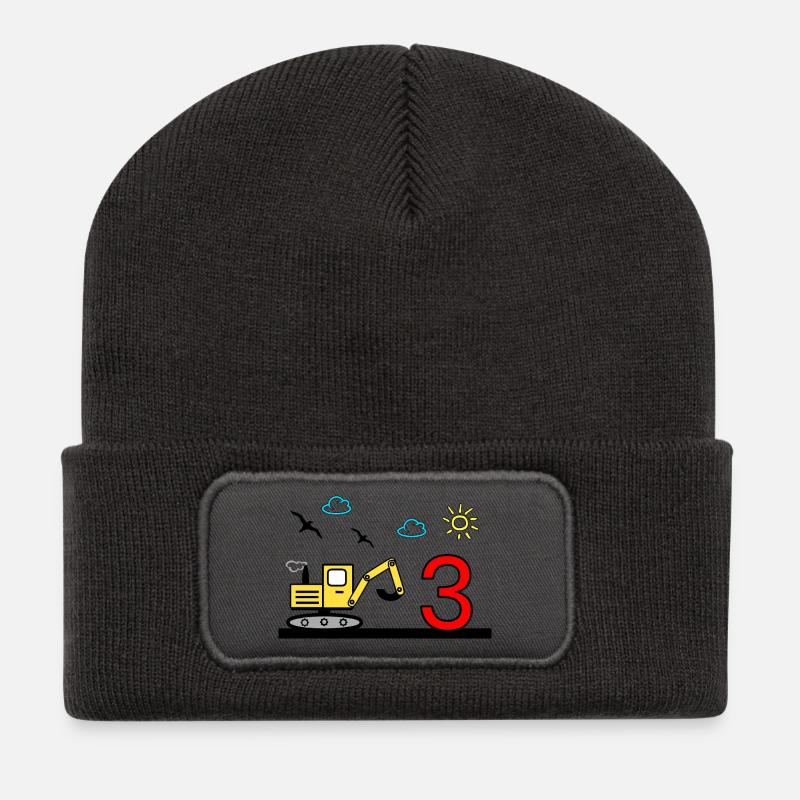 Bagger - Recycelte Patch Beanie - Dunkelgrau