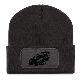 Car Sports Car Symbol Turbo - Recycled Patch Beanie - dark grey - Front