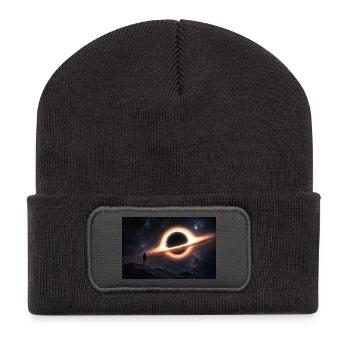 Saturn Fire - Recycled Patch Beanie - dark grey - Front