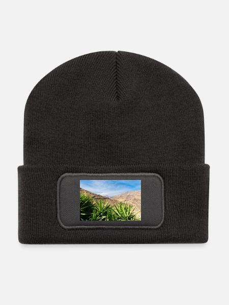 Gran Canaria Berglandschaft - Recycelte Patch Beanie - Dunkelgrau