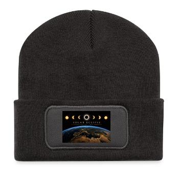 Solar Eclypse 2027 - Recycelte Patch Beanie - Dunkelgrau - Vorne