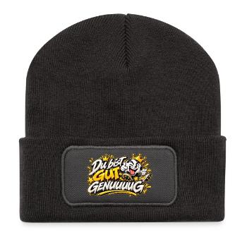 Du bist Gut Genug - Recycelte Patch Beanie - Dunkelgrau - Vorne