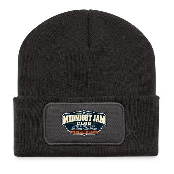 ROCK STAMP SOCIETY | Midnight Jam Club - Recycelte Patch Beanie - Dunkelgrau - Vorne