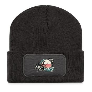 Wilde Kite Strand Retro Sunset - El Gouna  - Recycelte Patch Beanie - Dunkelgrau - Vorne