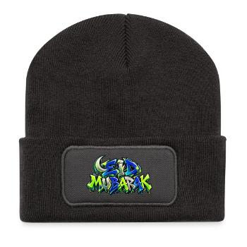 Eid Mubarak Graffiti Street Art: WOW-Effekt! - Recycelte Patch Beanie - Dunkelgrau - Vorne