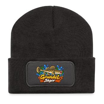 Grundeljäger Goby Hunter - Recycelte Patch Beanie - Dunkelgrau - Vorne