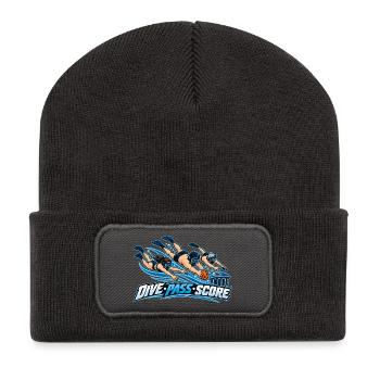Dive Pass Score Wassersport Action - Recycelte Patch Beanie - Dunkelgrau - Vorne