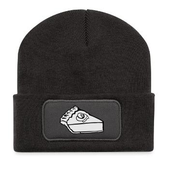 Tranche de tarte à la citrouille - Beanie recyclé à patch - charbon - Devant