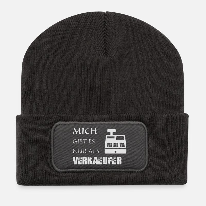 Nur als Verkäufer - Recycelte Patch Beanie - Dunkelgrau