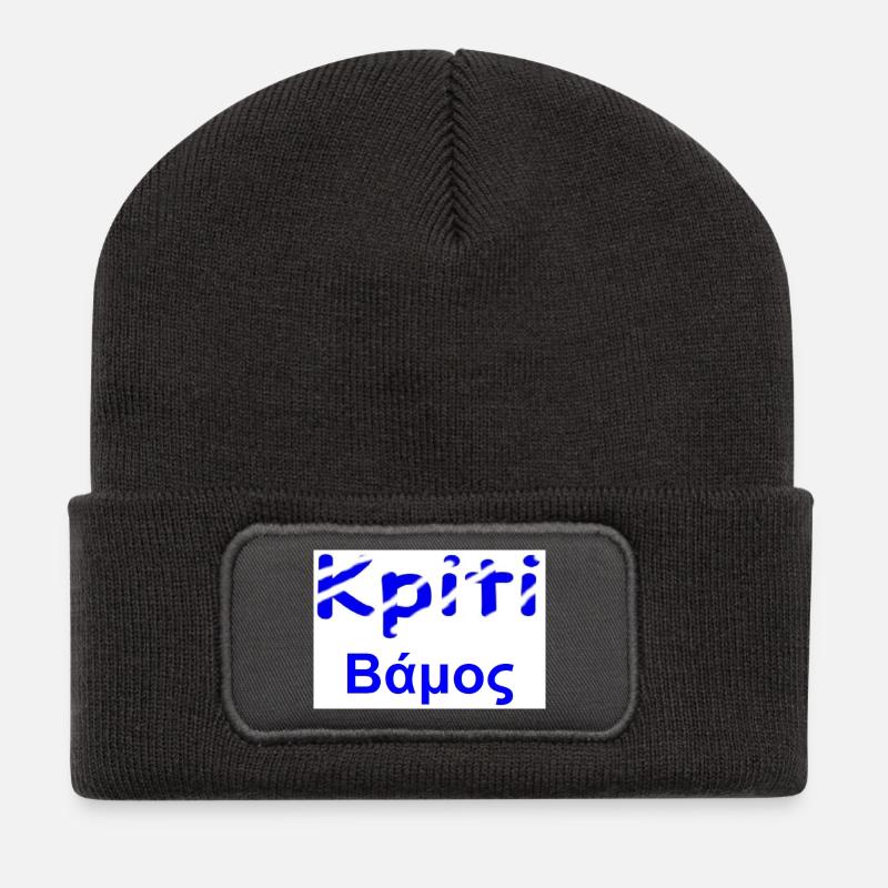 Kreta 12 - Recycelte Patch Beanie - Dunkelgrau