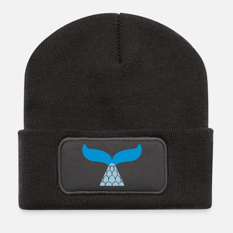 Meerjungfrau - Recycelte Patch Beanie - Dunkelgrau
