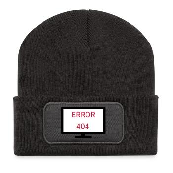Erreur informatique 404 - Beanie recyclé à patch - charbon - Devant