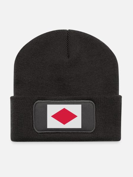 Westweg - Recycelte Patch Beanie - Dunkelgrau