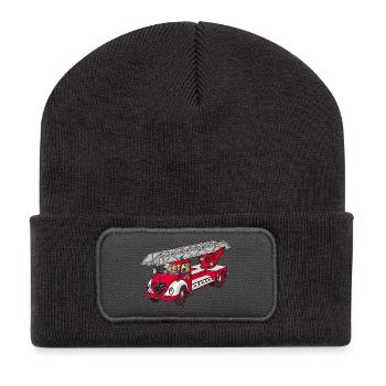 Platine DL échelle 23 - Beanie recyclé à patch - charbon - Devant