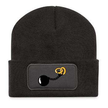 Wedding Rings - Recycled Patch Beanie - dark grey - Front