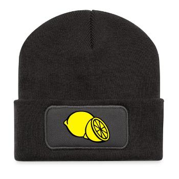Lemon - Recycled Patch Beanie - dark grey - Front