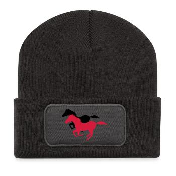 cheval - Beanie recyclé à patch - charbon - Devant